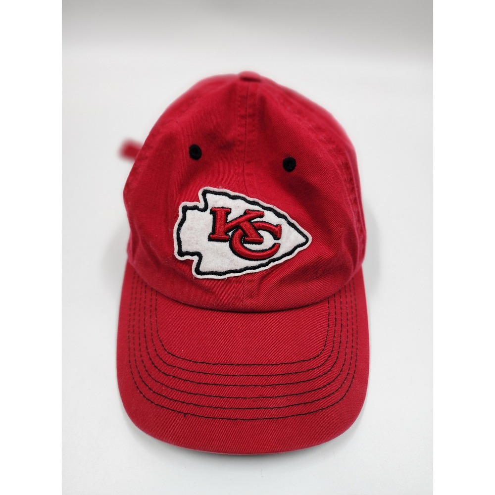 NFL Team Apparel Kansas City Chiefs Red Adjustable Hat‎ Baseball Cap Mens OSFM